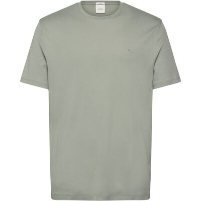 Calvin Ss Supima Chest Emb Crewneck Tee S SHADOW S Calvin Ss Supima Chest Emb Crewneck Tee S SHADOW S