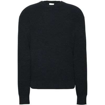 Calvin Ls Texture Cttn Crewnk Sweater 1 S BLACK S Calvin Ls Texture Cttn Crewnk Sweater 1 S BLACK S