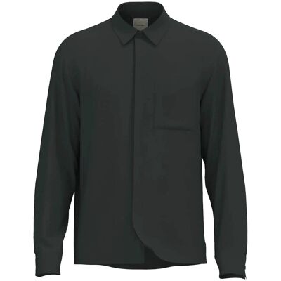 Calvin Ls Cotton Nylon Relaxed Shirt Ja M PIRATE BLACK M Calvin Ls Cotton Nylon Relaxed Shirt Ja M PIRATE BLACK M
