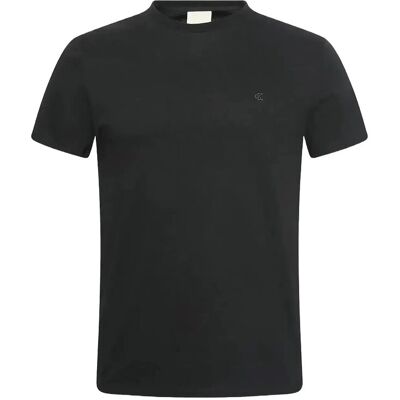 Calvin Ss Slim Stretch Monogram Tee S BLACK S Calvin Ss Slim Stretch Monogram Tee S BLACK S