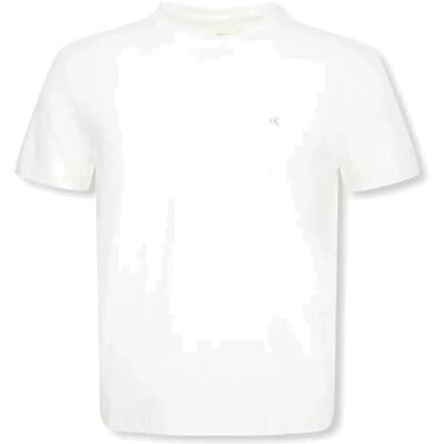 Calvin Ss Slim Stretch Monogram Tee M BRIGHT WHITE M Calvin Ss Slim Stretch Monogram Tee M BRIGHT WHITE M