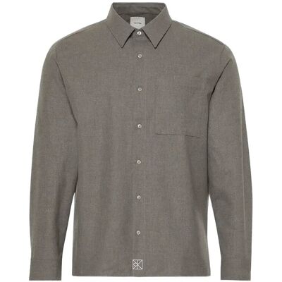 Calvin Ls Solid Silk Wool Easy Shirt M MARBLE GRAY M Calvin Ls Solid Silk Wool Easy Shirt M MARBLE GRAY M