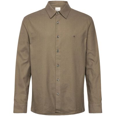 Calvin Ls Melange Flannel Easy Shirt M BELUGA M Calvin Ls Melange Flannel Easy Shirt M BELUGA M