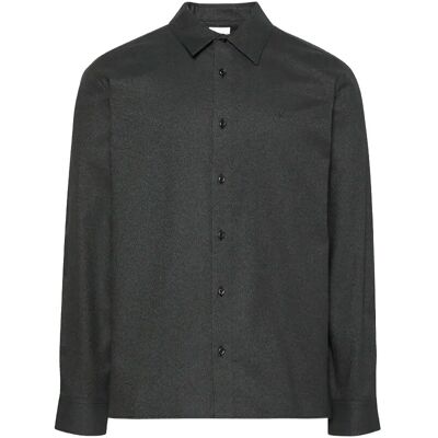 Calvin Ls Melange Flannel Easy Shirt M BLACK M Calvin Ls Melange Flannel Easy Shirt M BLACK M
