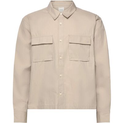 Calvin Ls Cotton Nylon Easy Cropped Shi M ISLAND FOSSIL M Calvin Ls Cotton Nylon Easy Cropped Shi M ISLAND FOSSIL M