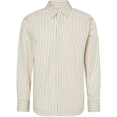 Calvin Ls Thin Dbl Stripe Cotton Easy S XXL TOFU XXL Calvin Ls Thin Dbl Stripe Cotton Easy S XXL TOFU XXL