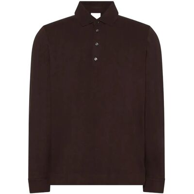 Calvin Ls Jacquard Wool Polo S CHOCOLATE TORTE S Calvin Ls Jacquard Wool Polo S CHOCOLATE TORTE S