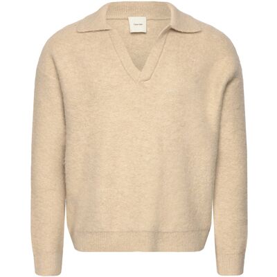 Calvin Ls Brushed Alpaca Johnny Collar M PELICAN M Calvin Ls Brushed Alpaca Johnny Collar M PELICAN M