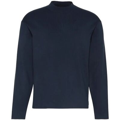 Calvin Ls Snowy Tech Knit Boxy Mock Nk M DARK SAPPHIRE M Calvin Ls Snowy Tech Knit Boxy Mock Nk M DARK SAPPHIRE M