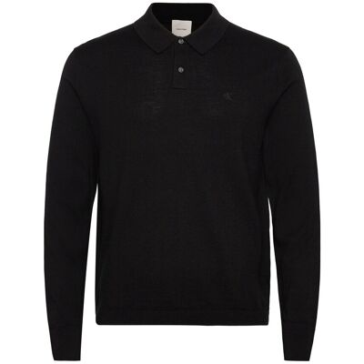 Calvin Ls 100% Merino Polo 14Gg S BLACK S Calvin Ls 100% Merino Polo 14Gg S BLACK S