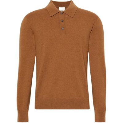 Calvin Ls Classic Cashmere Polo 12Gg M THRUSH M Calvin Ls Classic Cashmere Polo 12Gg M THRUSH M