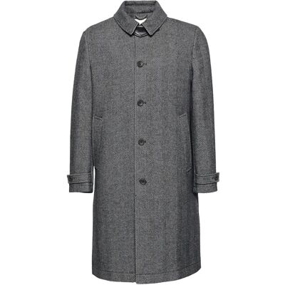 Calvin Ls Tech Wool Blend Topcoat M BLACK M Calvin Ls Tech Wool Blend Topcoat M BLACK M
