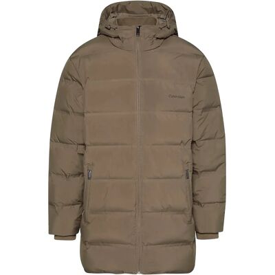 Calvin Ls Bonded Chnnld Long Hooded Puf M BUNGEE CORD M Calvin Ls Bonded Chnnld Long Hooded Puf M BUNGEE CORD M