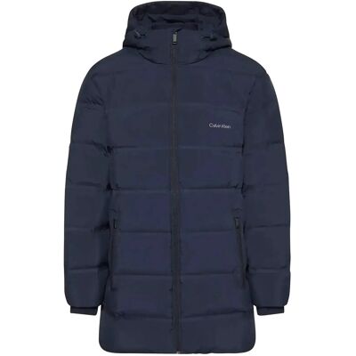 Calvin Ls Bonded Chnnld Long Hooded Puf M DARK SAPPHIRE M Calvin Ls Bonded Chnnld Long Hooded Puf M DARK SAPPHIRE M