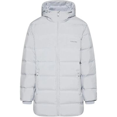 Calvin Ls Bonded Chnnld Long Hooded Puf M GRAY MARBLE M Calvin Ls Bonded Chnnld Long Hooded Puf M GRAY MARBLE M