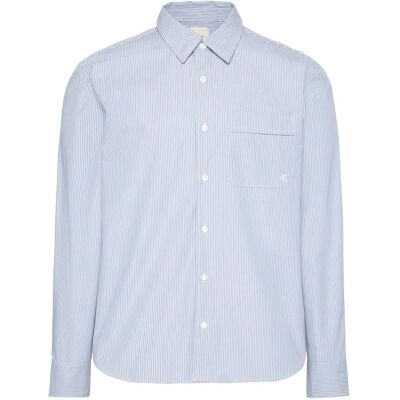 Calvin Ls Yd Thin Stripe Poplin Easy Sh M DUSTY SAILOR BLUE M Calvin Ls Yd Thin Stripe Poplin Easy Sh M DUSTY SAILOR BLUE M