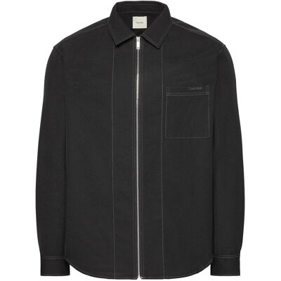 Calvin Ls Gabardine Rlxed Overshirt L BLACK L Calvin Ls Gabardine Rlxed Overshirt L BLACK L