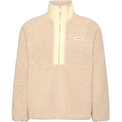 Calvin Ls Sherpa Roll Neck Qtr Zip Po M SILVERMOSS M Calvin Ls Sherpa Roll Neck Qtr Zip Po M SILVERMOSS M