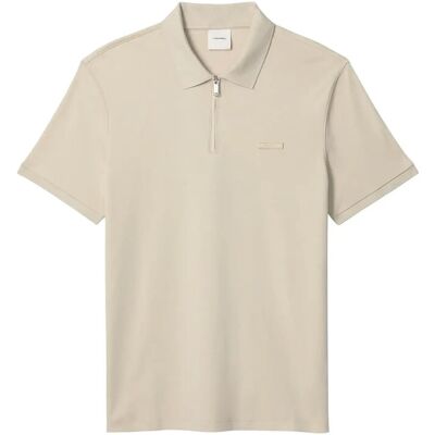 Calvin Ss Slim Supima Zip Polo M ANCIENT MARBLE M Calvin Ss Slim Supima Zip Polo M ANCIENT MARBLE M