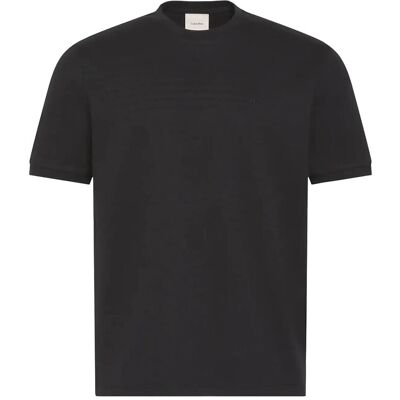 Calvin Ss Tonal Stripe Crewnk Tee M BLACK M Calvin Ss Tonal Stripe Crewnk Tee M BLACK M