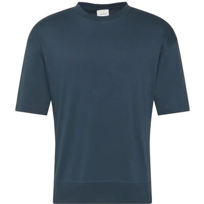 Calvin Ss Mercerized Interlock Cuff Cre L NAVY STONE L Calvin Ss Mercerized Interlock Cuff Cre L NAVY STONE L