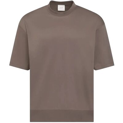 Calvin Ss Mercerized Interlock Cuff Cre M WARM OAK M Calvin Ss Mercerized Interlock Cuff Cre M WARM OAK M