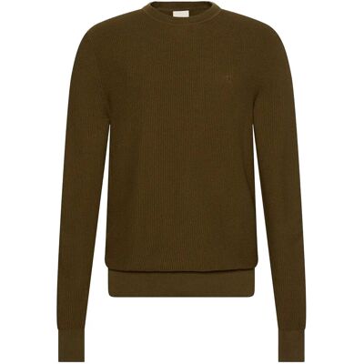 Calvin Ls Textured Cotton Crewnk Sweate M CRUDE GREEN M Calvin Ls Textured Cotton Crewnk Sweate M CRUDE GREEN M