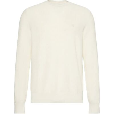 Calvin Ls Textured Cotton Crewnk Sweate M TOFU M Calvin Ls Textured Cotton Crewnk Sweate M TOFU M