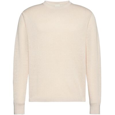 Calvin Ls Linen Blend Crew Swtr 12Gg M WHITE SAND M Calvin Ls Linen Blend Crew Swtr 12Gg M WHITE SAND M