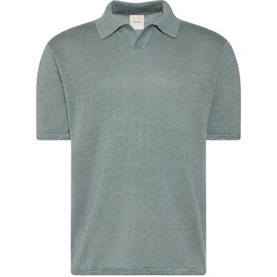 Calvin Ss Linen Blnd Johnny Swtr 12Gg M FROSTED SPRUCE M Calvin Ss Linen Blnd Johnny Swtr 12Gg M FROSTED SPRUCE M