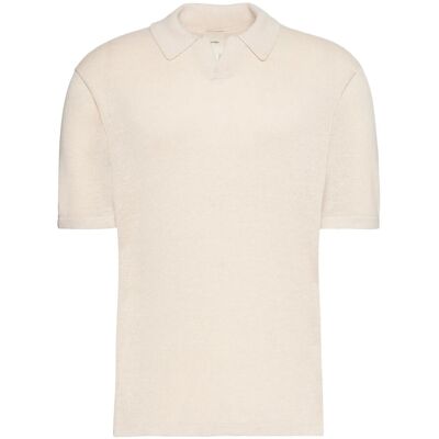 Calvin Ss Linen Blnd Johnny Swtr 12Gg XL WHITE SAND XL Calvin Ss Linen Blnd Johnny Swtr 12Gg XL WHITE SAND XL