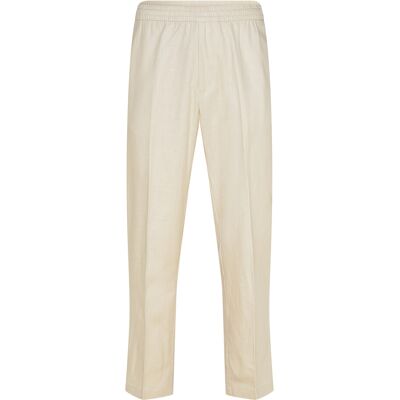 Calvin Straight Linen Pull On Pant XS OATMEAL XS Calvin Straight Linen Pull On Pant XS OATMEAL XS