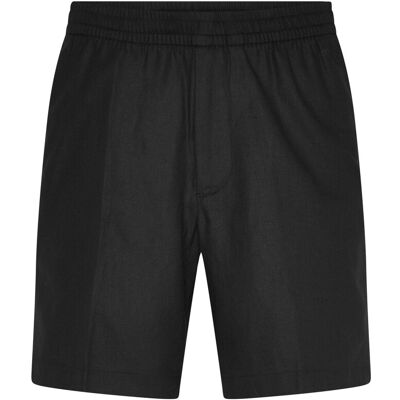 Calvin Straight Linen 7" Pull On Short S BLACK S Calvin Straight Linen 7" Pull On Short S BLACK S
