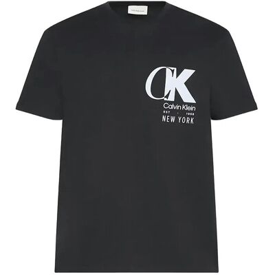Calvin Ss 20S Eu Ck Overlap Graphic Tee M BLACK M Calvin Ss 20S Eu Ck Overlap Graphic Tee M BLACK M