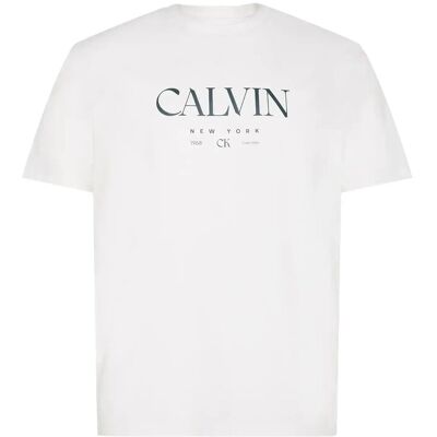 Ss 20S Ln Calvin Graphic Tee M BRILLIANT WHITE M Ss 20S Ln Calvin Graphic Tee M BRILLIANT WHITE M