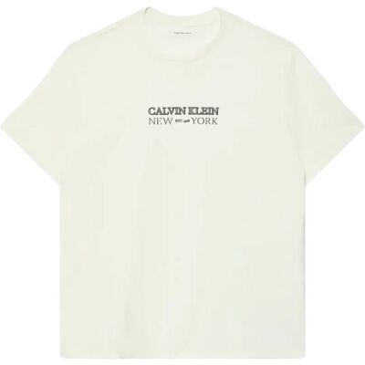 Calvin Ss 20S Whsl Sp Cklein Ny Graphic M WHITE GREIGE M Calvin Ss 20S Whsl Sp Cklein Ny Graphic M WHITE GREIGE M