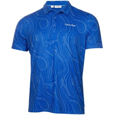 Calvin Marble Print Polo M SAPHIRE M Calvin Marble Print Polo M SAPHIRE M
