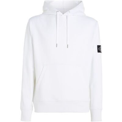 Calvin Badge Hoodie XL BRIGHT WHITE XL Calvin Badge Hoodie XL BRIGHT WHITE XL