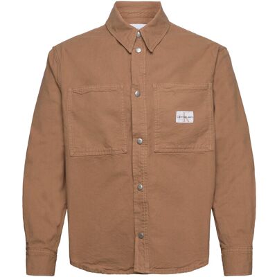 Calvin Canvas Relaxed Linear Shirt S AUBURN S Calvin Canvas Relaxed Linear Shirt S AUBURN S