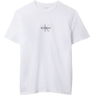 Calvin Ss 30S Micro Monologo Tee M BRILLIANT WHITE M Calvin Ss 30S Micro Monologo Tee M BRILLIANT WHITE M