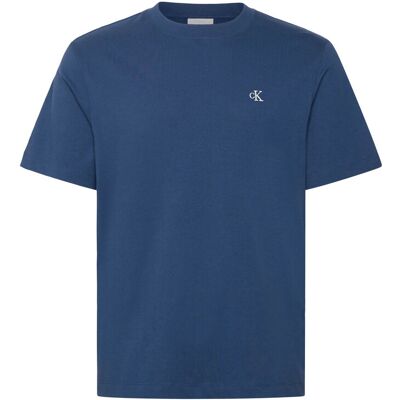 Calvin Ss Easy Monogram Tee S BLUE JEAN S Calvin Ss Easy Monogram Tee S BLUE JEAN S