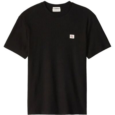 Calvin Ss Waffle Badge Crewnk Tee L BLACK L Calvin Ss Waffle Badge Crewnk Tee L BLACK L