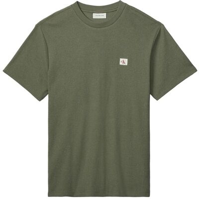 Calvin Ss Waffle Badge Crewnk Tee S DUSTY OLIVE S Calvin Ss Waffle Badge Crewnk Tee S DUSTY OLIVE S