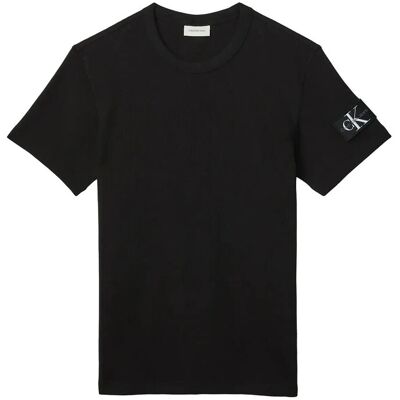 Calvin Ss Badge Waffle Tee M BLACK M Calvin Ss Badge Waffle Tee M BLACK M