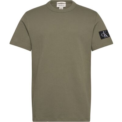 Calvin Ss Badge Waffle Tee M DEEP LICHEN GREEN M Calvin Ss Badge Waffle Tee M DEEP LICHEN GREEN M