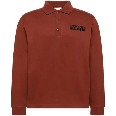 Calvin Ls Sueded Heavy Jersey Polo XL CHERRY MAHOGANY XL Calvin Ls Sueded Heavy Jersey Polo XL CHERRY MAHOGANY XL