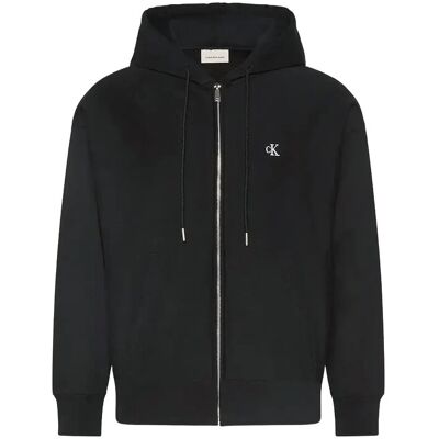 Calvin Ls Premium Terry Monogram Fz Hoo L BLACK L Calvin Ls Premium Terry Monogram Fz Hoo L BLACK L
