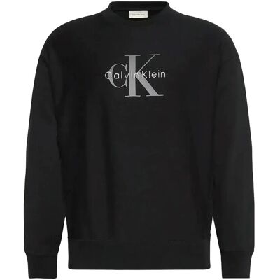 Calvin Ls Premium Terry Monologo Cn Swt XL BLACK XL Calvin Ls Premium Terry Monologo Cn Swt XL BLACK XL