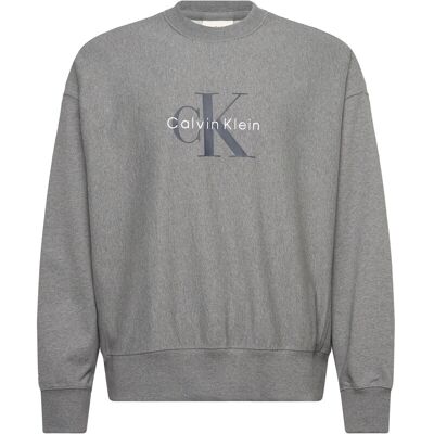 Calvin Ls Premium Terry Monologo Cn Swt XL MED GREY HTR XL Calvin Ls Premium Terry Monologo Cn Swt XL MED GREY HTR XL
