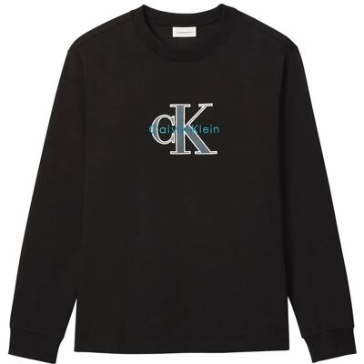Calvin Ls 16S Jersey Tri-Color Monologo L BLACK L Calvin Ls 16S Jersey Tri-Color Monologo L BLACK L